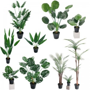 Herbe de plante artificielle avec pot pour mariage maison arrangement de table décoration décoration décoration vert